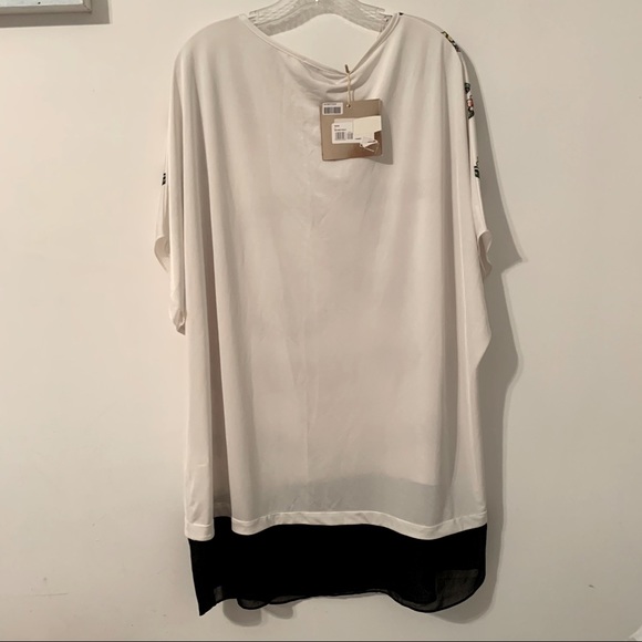 “Diamond” Blouse with black cut mesh bottom - Picture 12 of 13